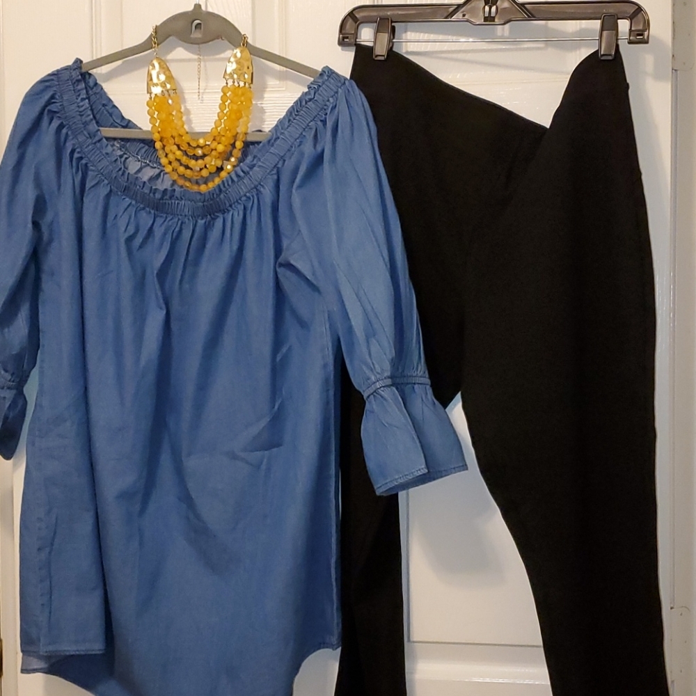 Off shoulder top and pants